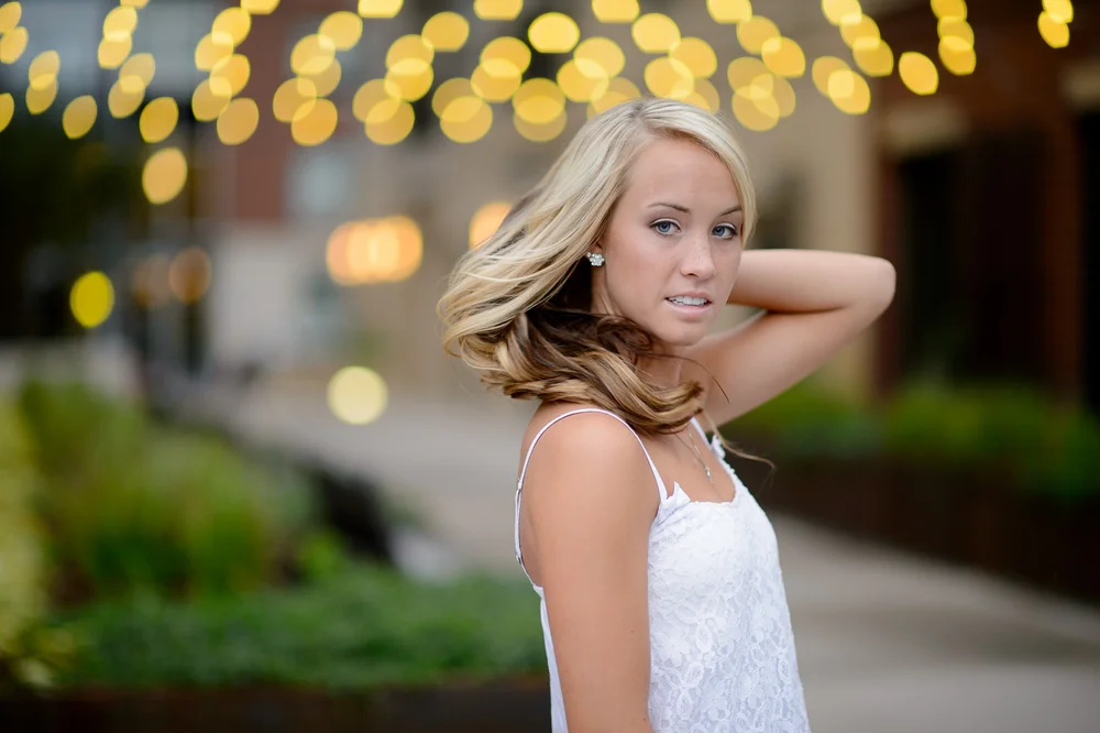 Senior portrait — wide outdoor scene